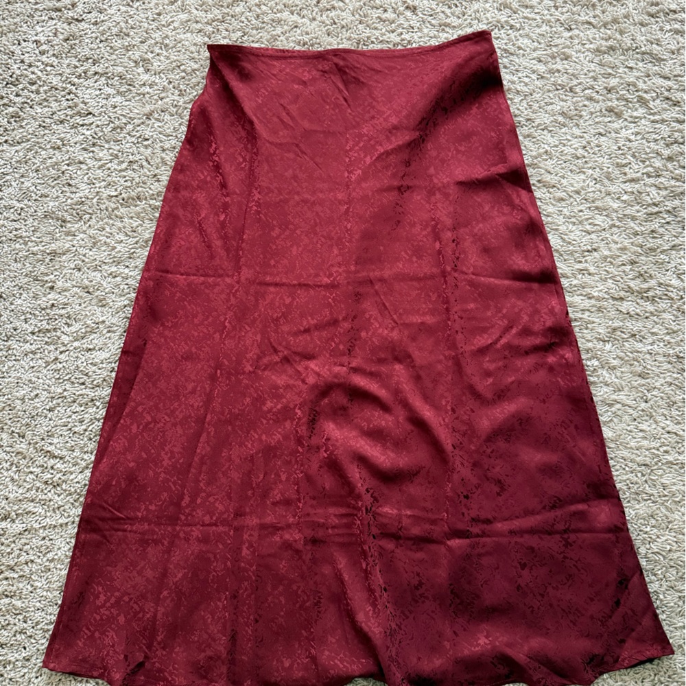 a new day Burgundy Skirt